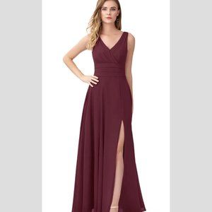 AZAZIE Bianca Bridesmaids Dress, CABERNET- XS
